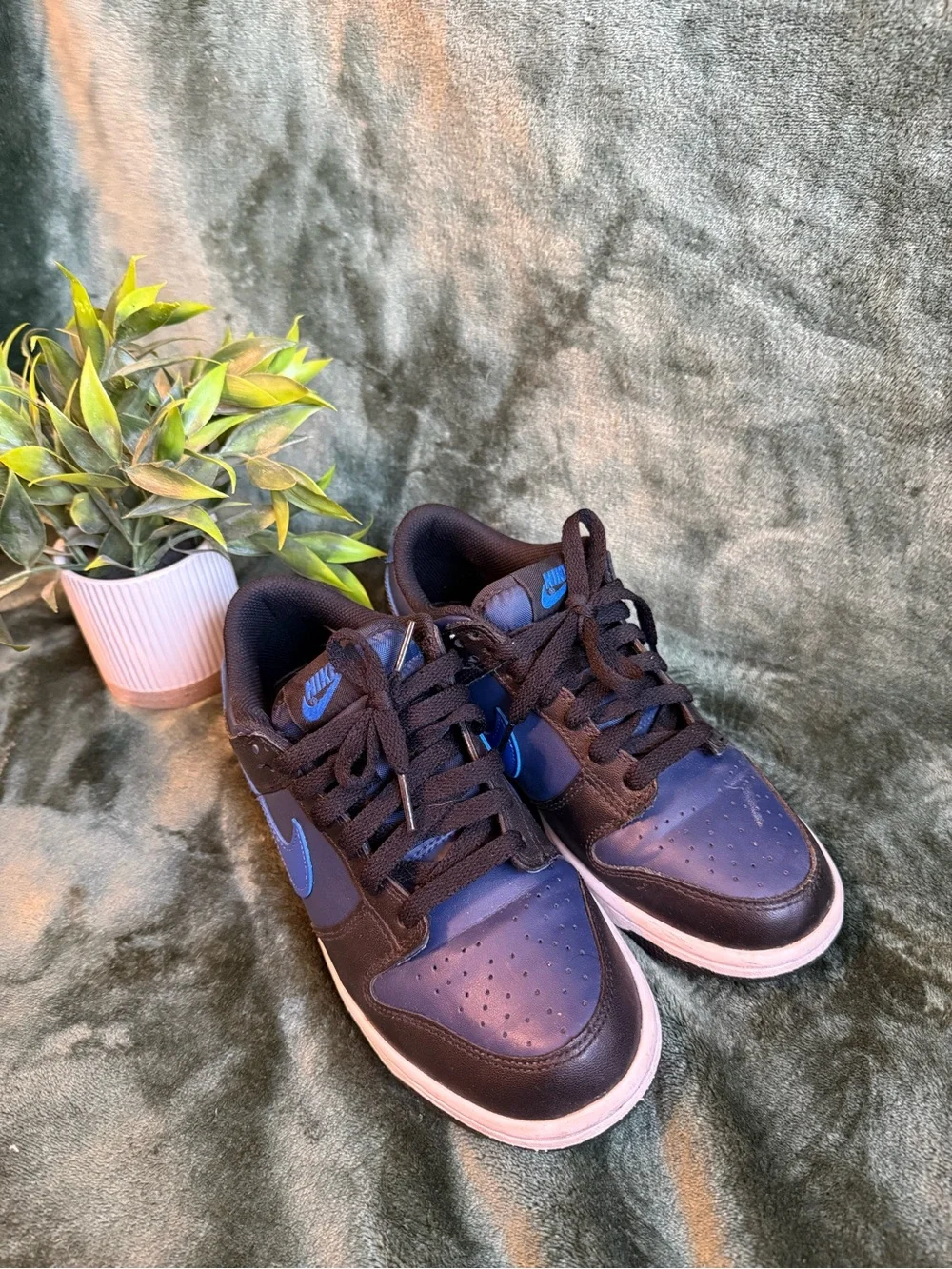Nike Men’s Low-Top Sneakers in Black and Blue